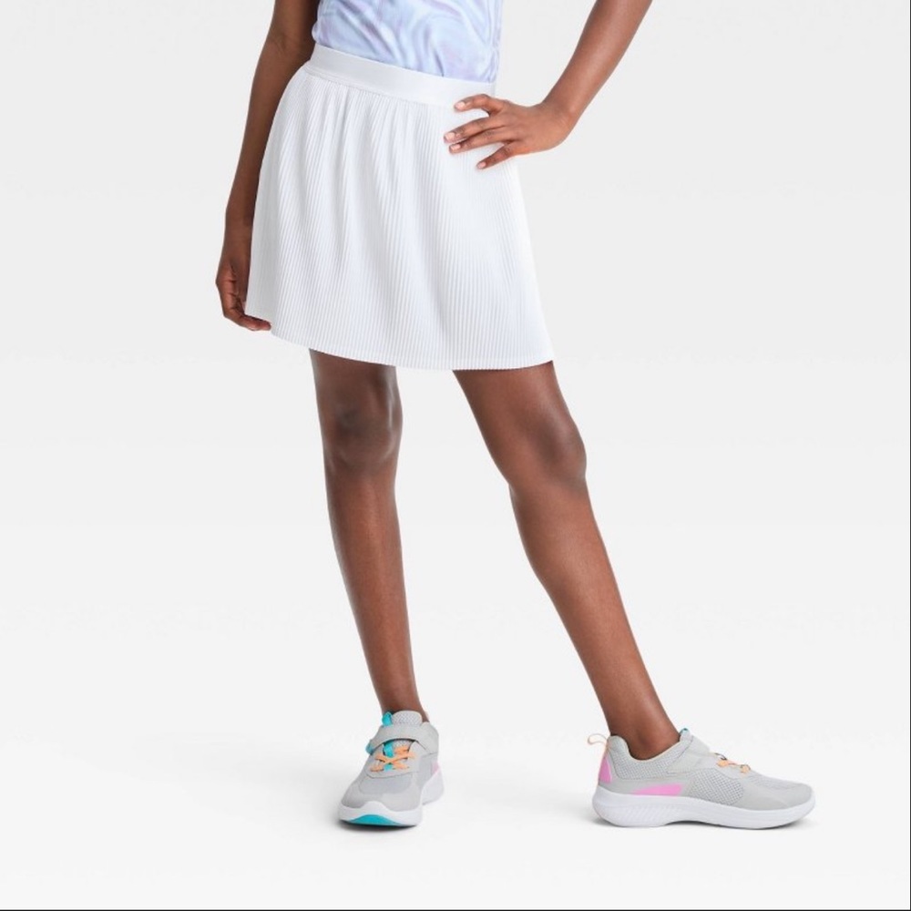 Girls pleated white woven skort All In Motion size medium